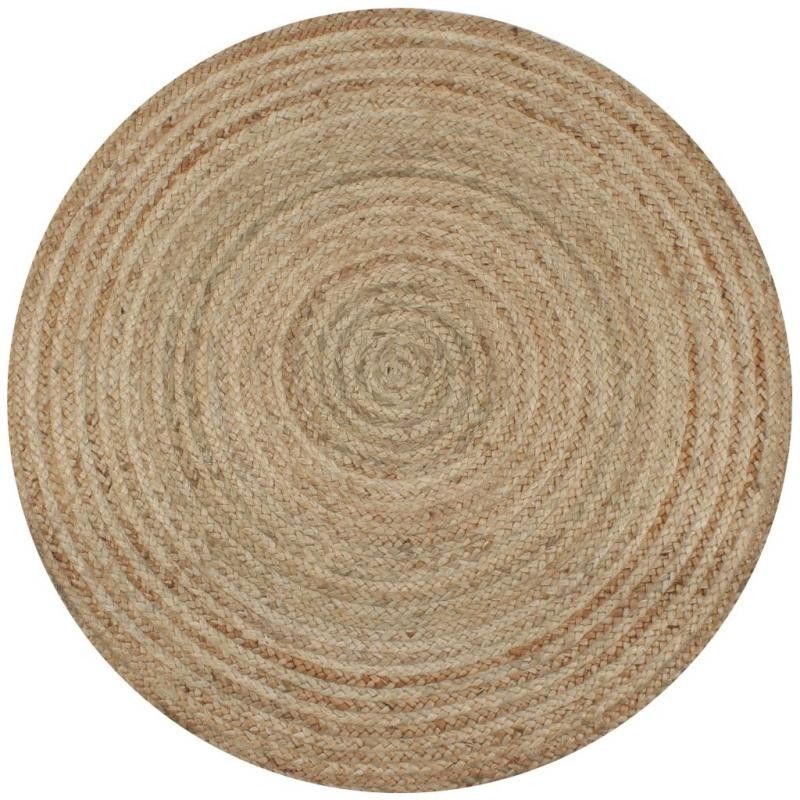 VidaXL Pyöreä matto 90 cm punottu juutti 245336