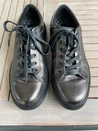 Karl Lagerfeld kengät musta metallinsävy nahka 41