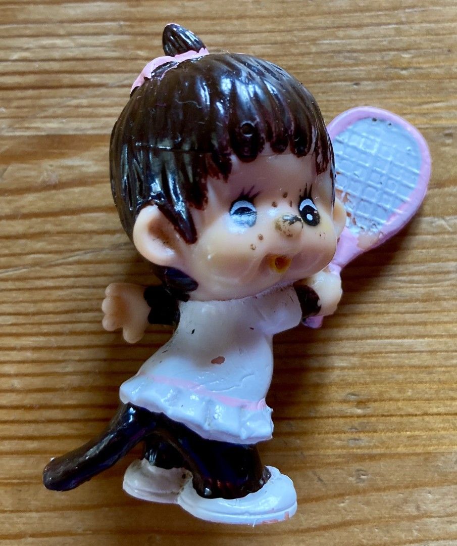Monchhichi lelu figuuri 1979 Sekiguchi tennis