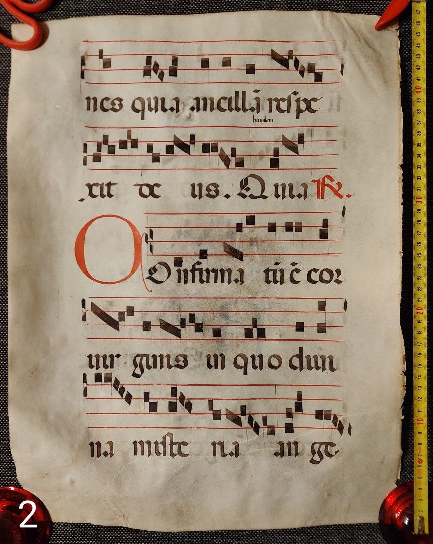 Velliiniantifonisivu n. vuodelta 1350 + aitoustod
