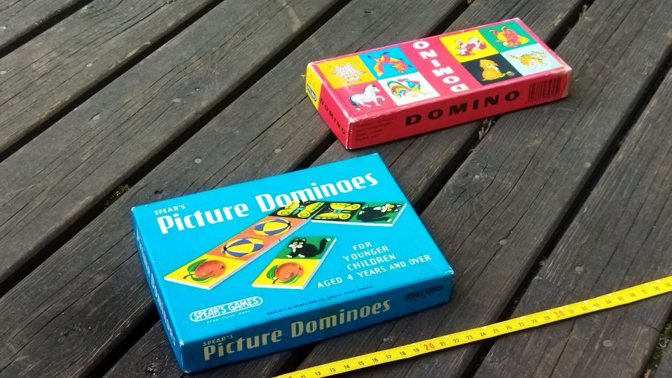 2kpl Vintage lelu Domino peli