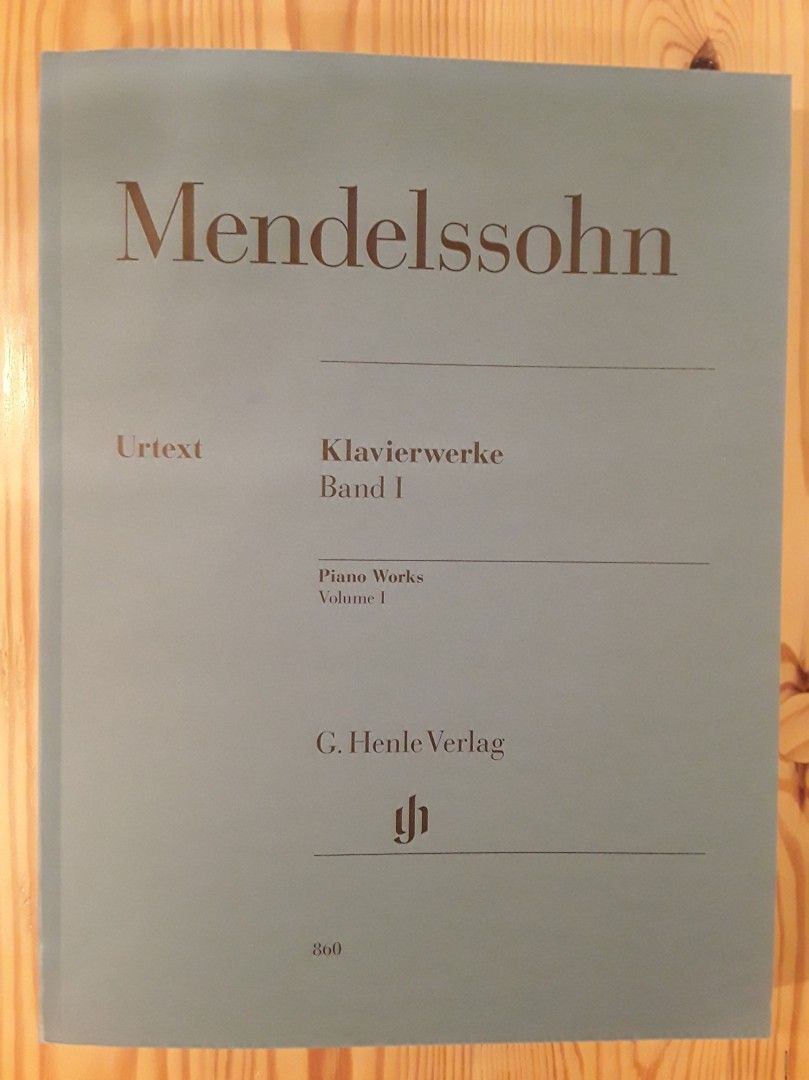 Nuotti: Mendelssohn: Klavierwerke, Band 1