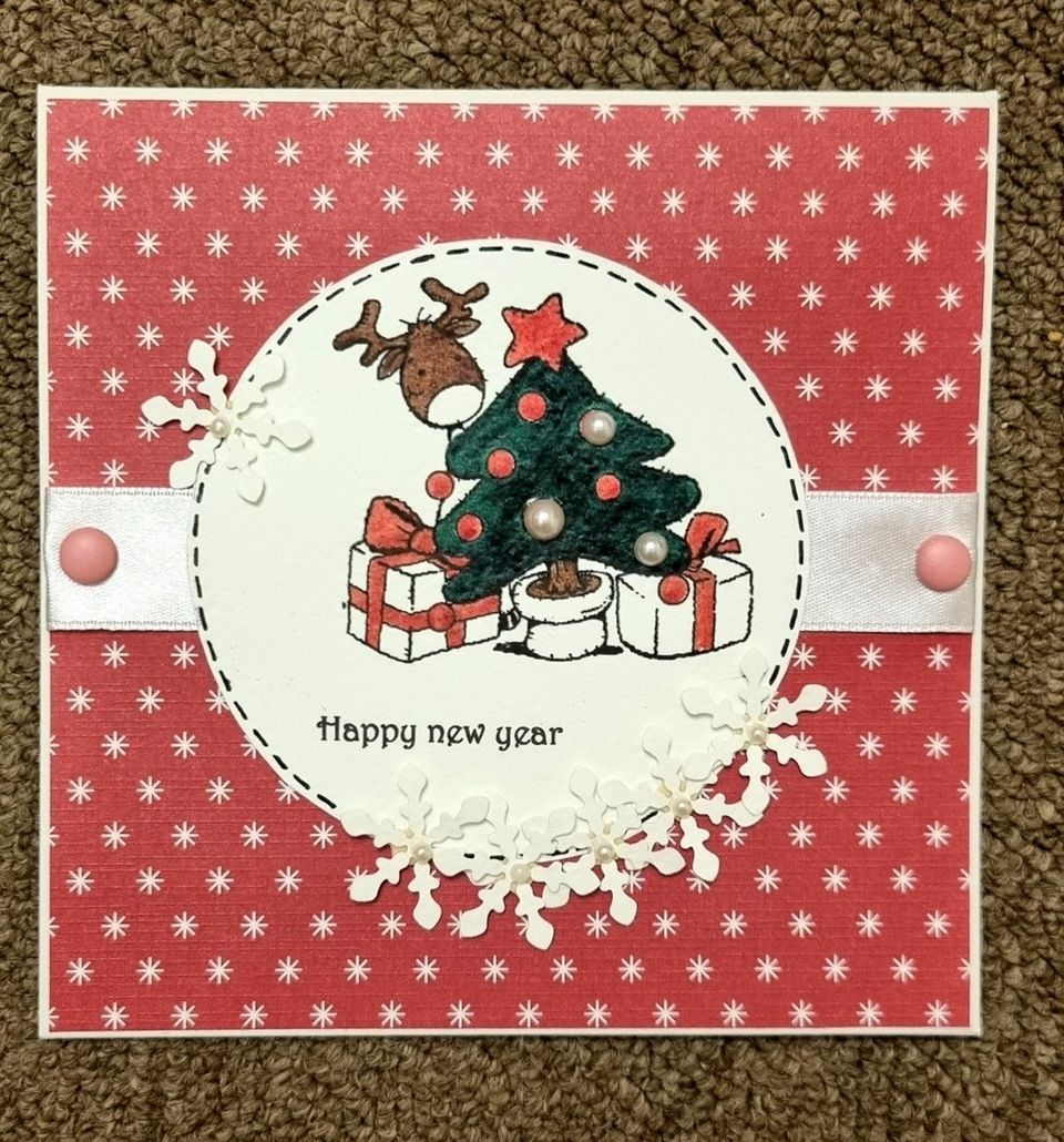 Happy new year handmade kortti, UUSI