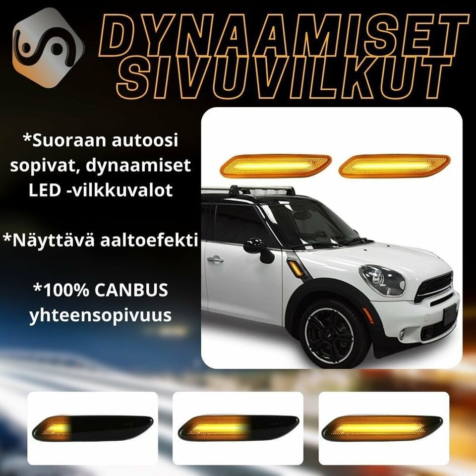 MINI Dynaamiset Aalto Sivuvilkut ; 2 Väriä