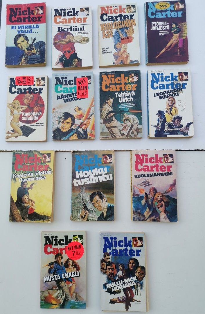 Nick Carter sarjaa 13 kpl vuosilta 1976 - 1986