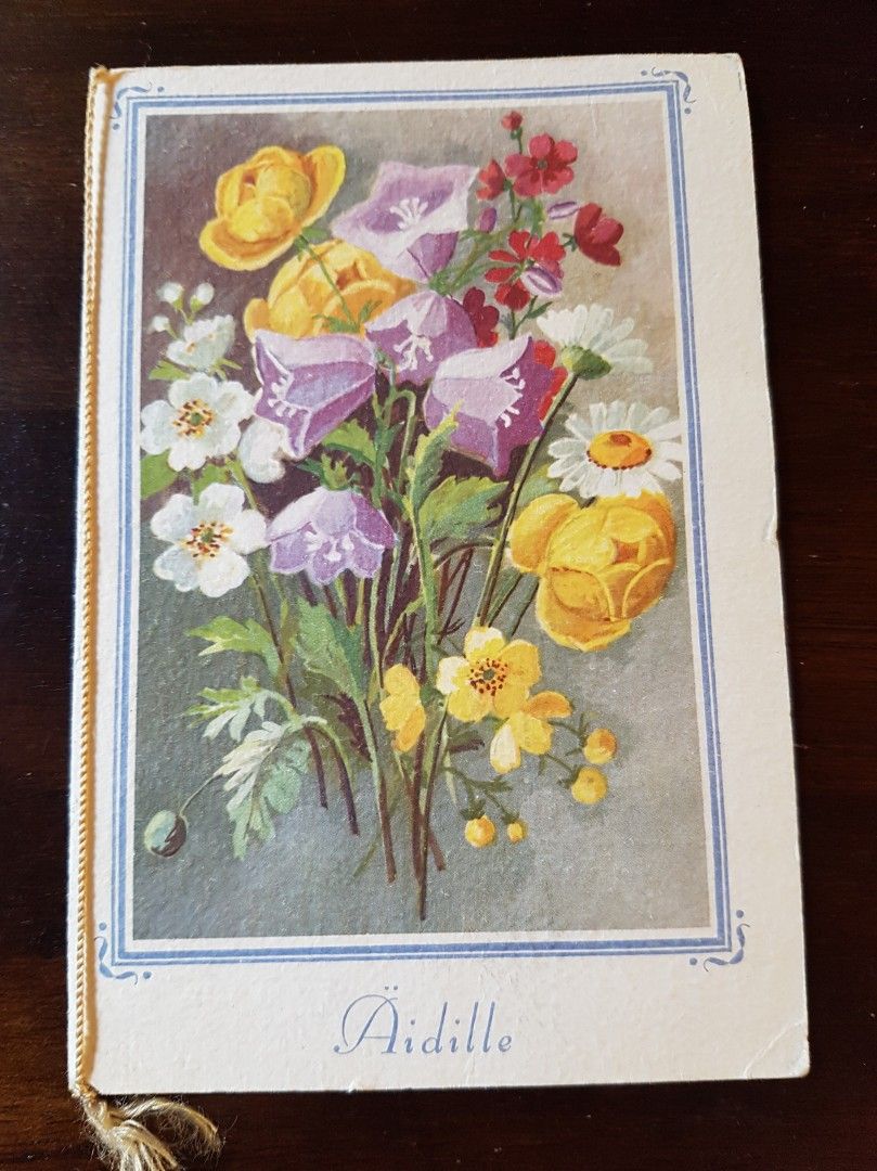 Vintage äitienpäiväkortti v. 1943
