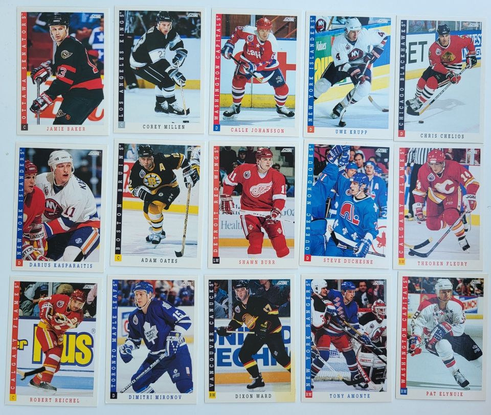 Score 1993-1994 jääkiekkokortteja