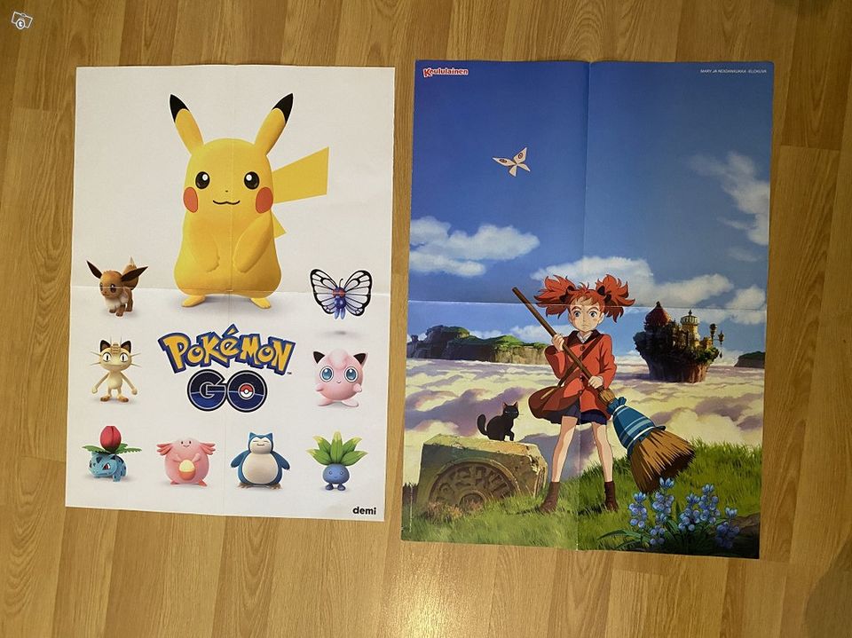 Pokemon GO Mary ja Noidankukka julisteet (kolme mukaan)