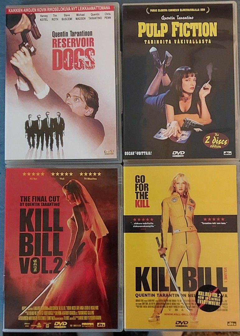 DVD Reservoir Dogs,Pulpfiction,Kill Bill