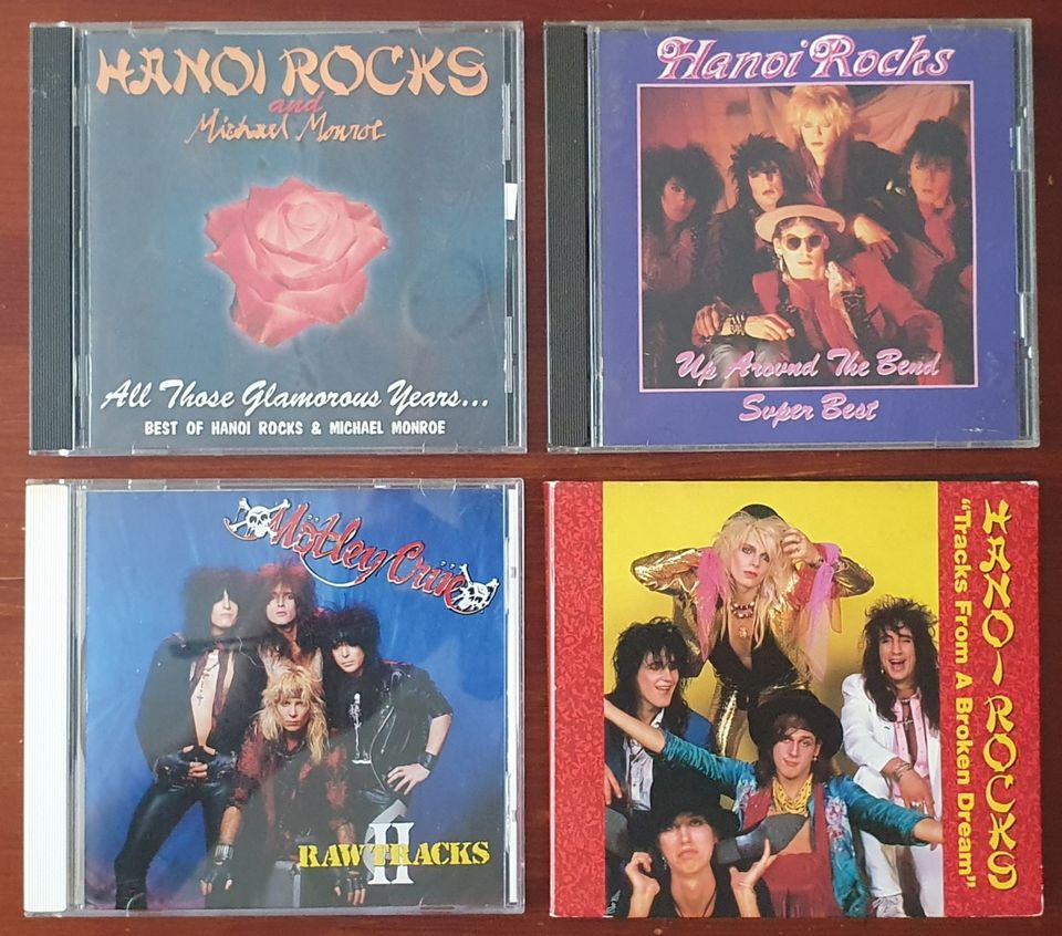 RARE Hanoi Rocks & Mötley cd's (Japani painoksia)