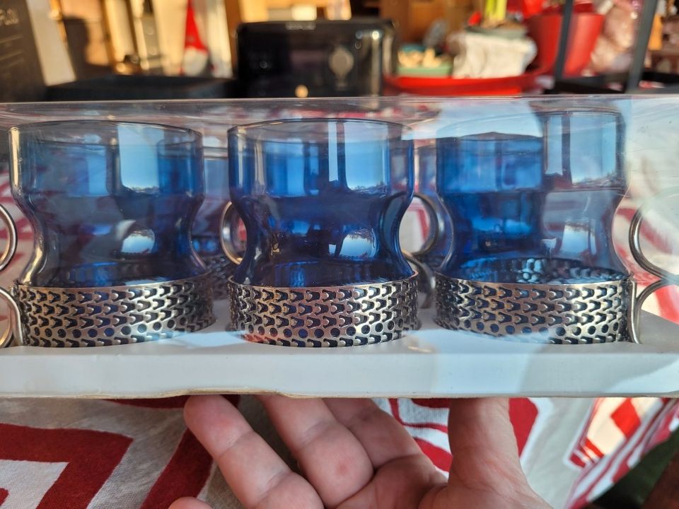 6kpl sinisiä Tsaikka-laseja