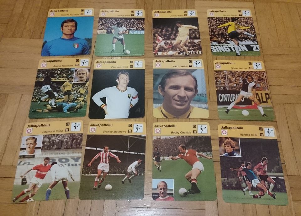 Urheilukortteja 1970-luvulta, jalkapalloilijat