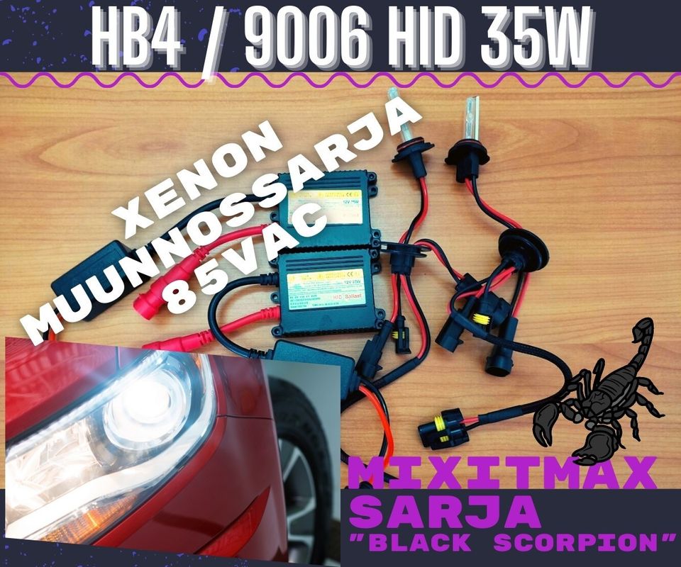 HB4/9006 Xenon muunnossarja 6000K 35W-3200lm