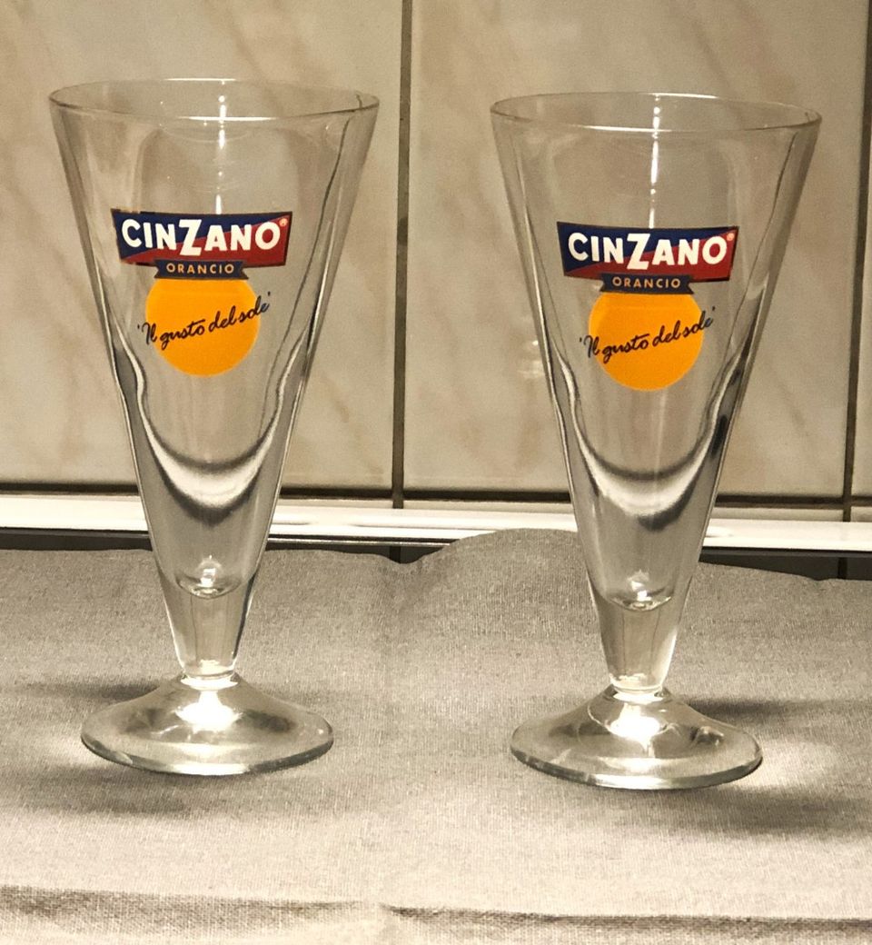 Vintage Cinzano Orancio lasit 2 kpl yhdessä