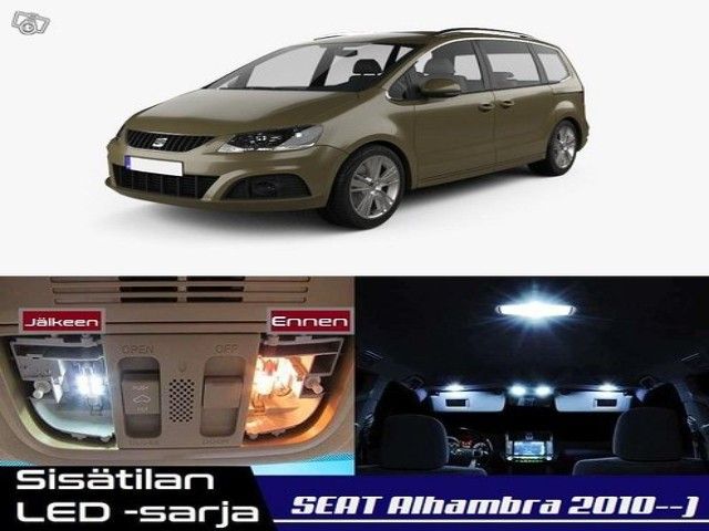 Seat Alhambra (7N) Sisätilan LED -muutossarja; x23