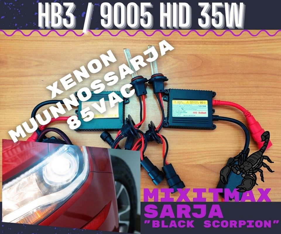 HB3/9005 Xenon muunnossarja 6000K 35W-3200lm