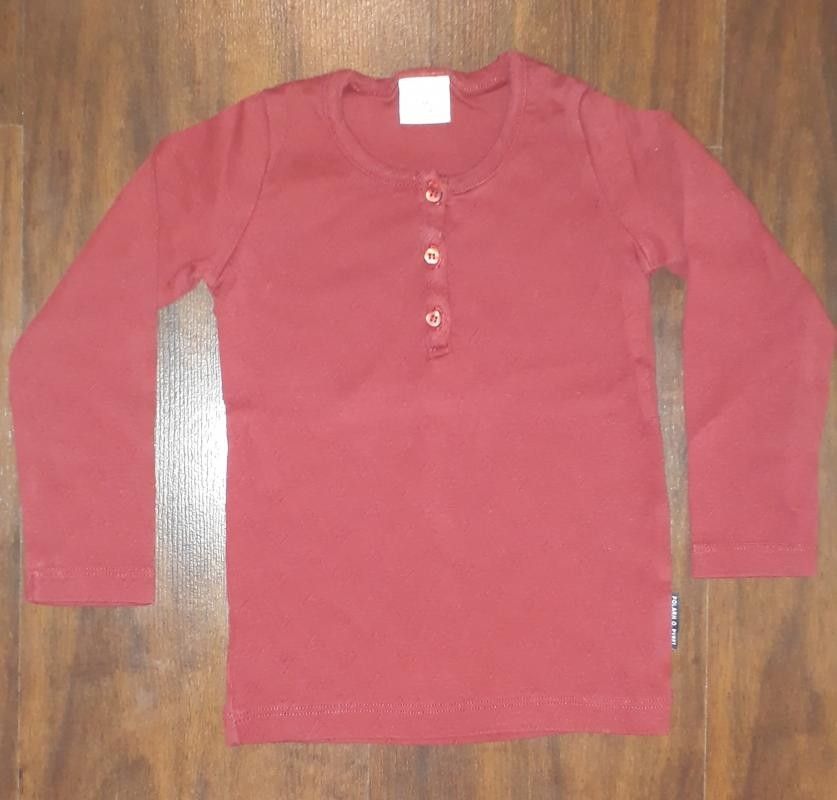 Polarn O. Pyret viininpunainen paita 98 cm