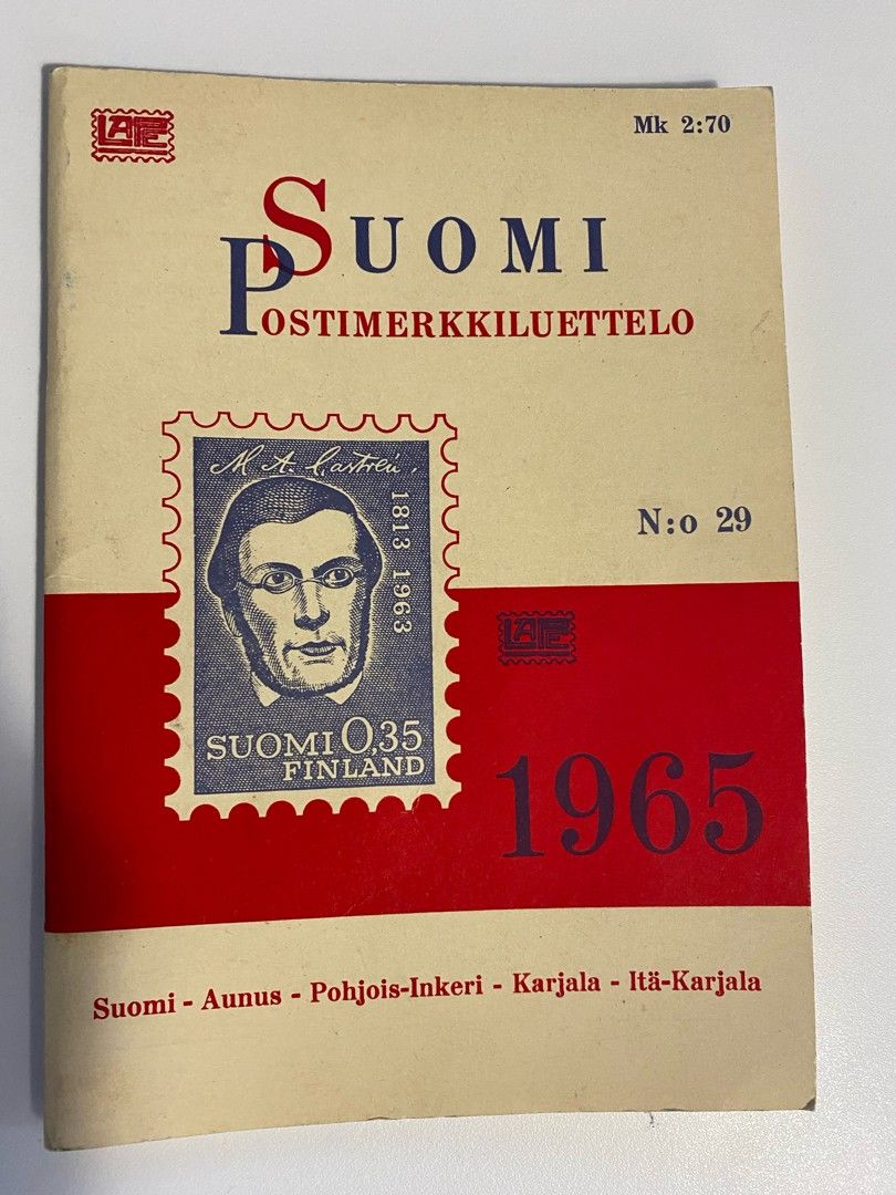 LAPE, Suomen Postimerkkiluettelo no 29, 1965
