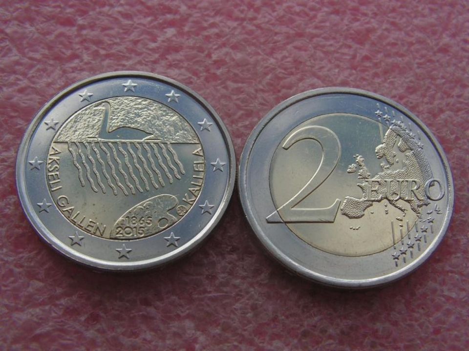 2 Euro Suomi 2015 Akseli Gallen, UNC