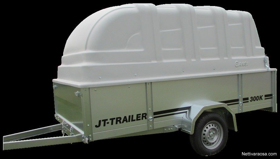 Peräkärry, perävaunu,traileri jt-trailer 150x300x50+kuomu, uudistettu 2024 malli