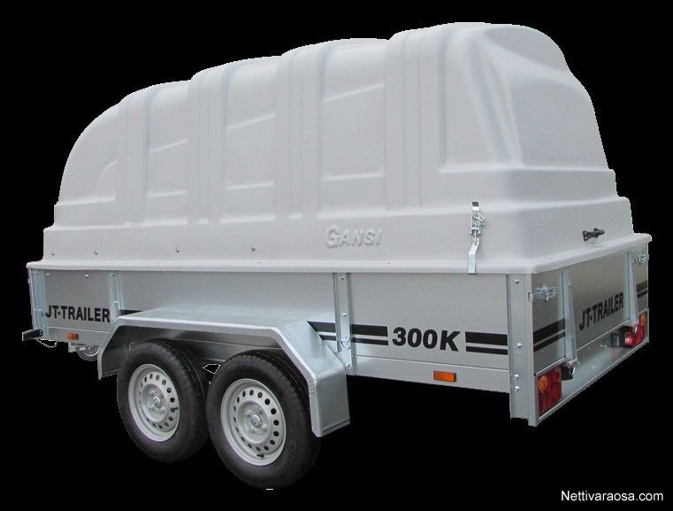 Peräkärry jt-trailer 150x300x35 teli+kuomu, uudistettu 2024 malli