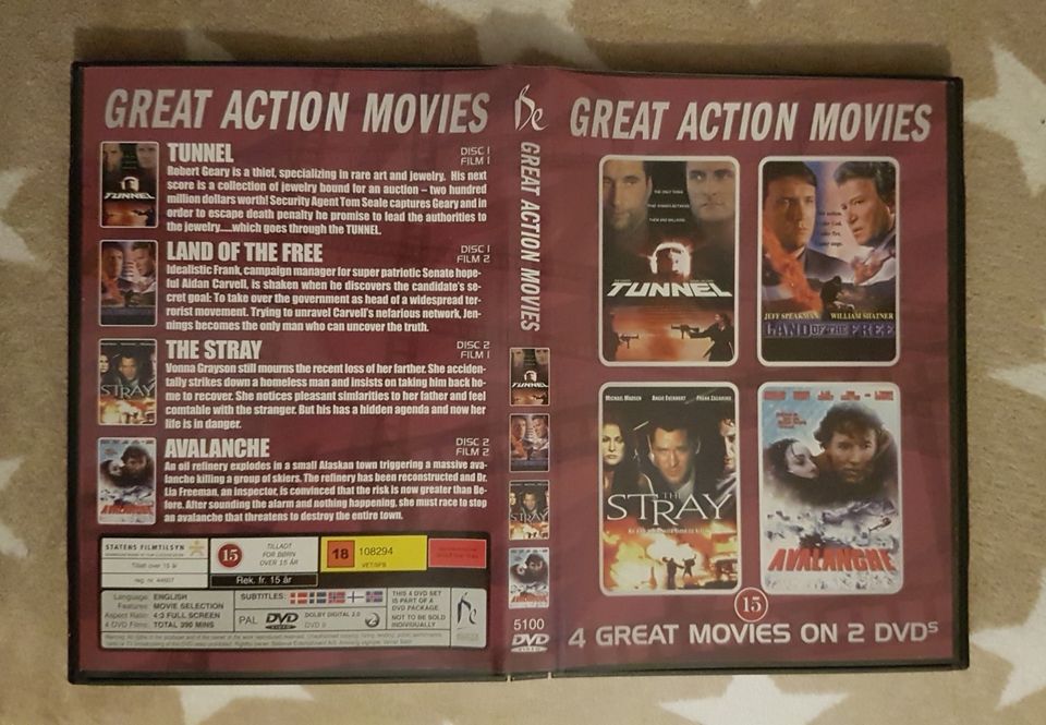 Great Action movies 2xDVD, 4 elokuvaa