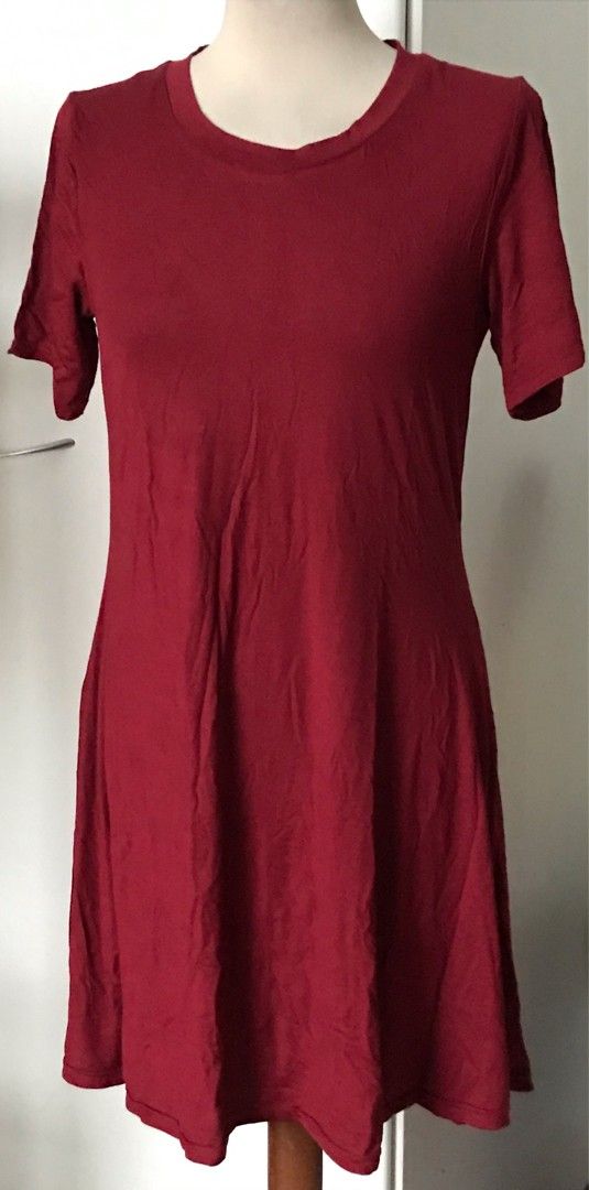 Uusi viininpunainen tunika mekko