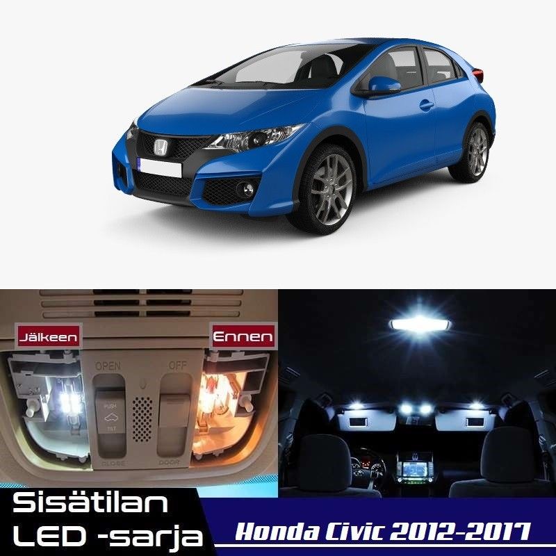 Honda Civic (G9) Sisätilan LED -muutossarja 6000K