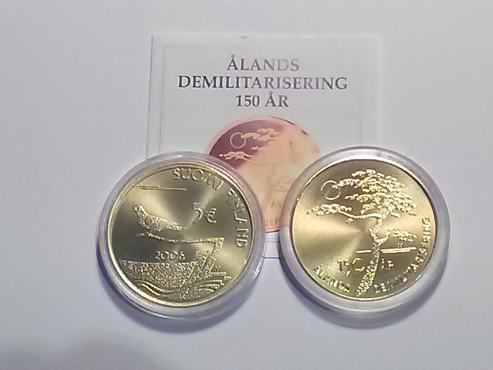 Suomi 5 € 2006 Ålands demilitarisering 150 år