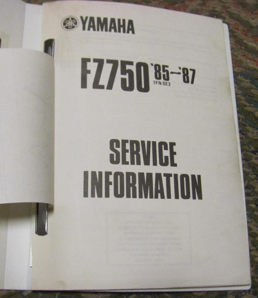 Yamaha fz 750 -85-87 service information