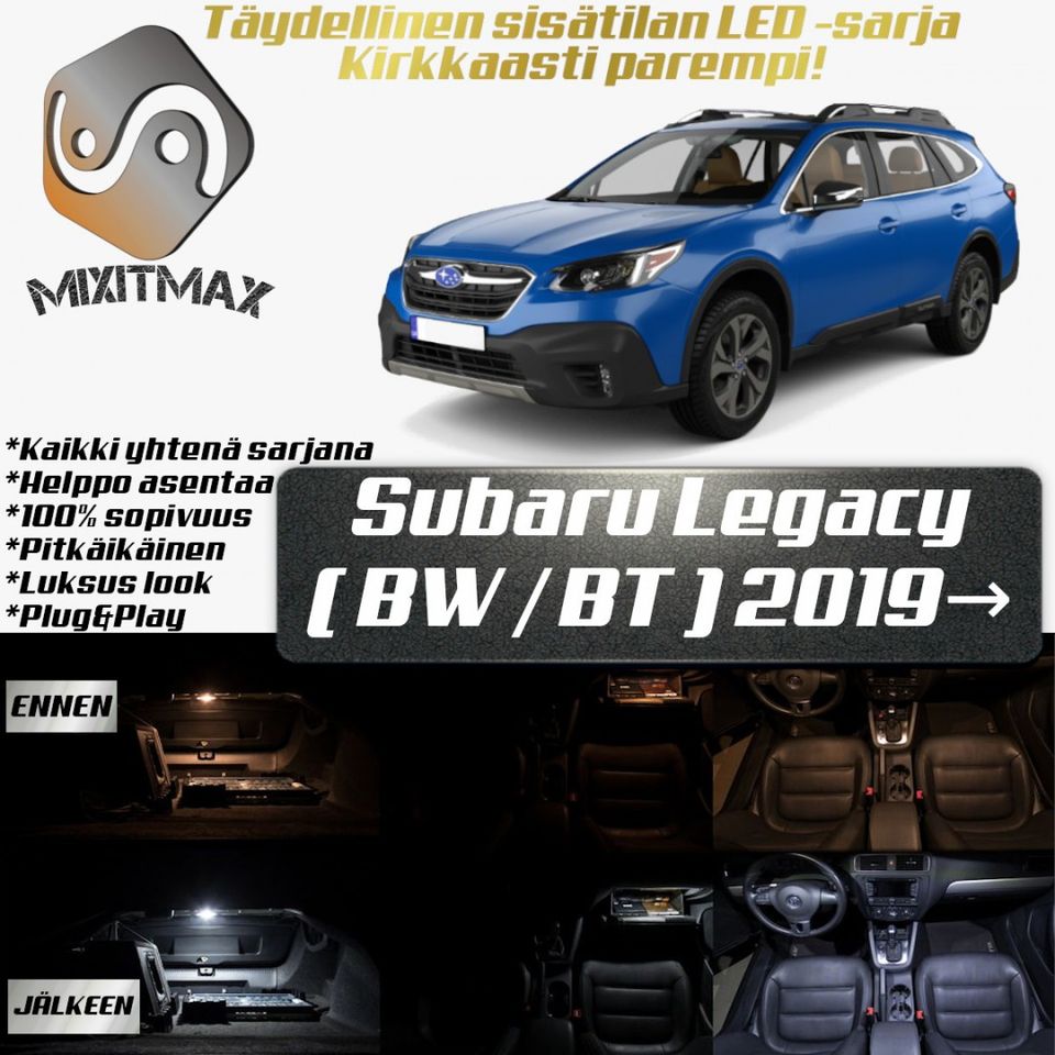 Subaru Legacy (MK7) Sisätilan LED -muutossarja ;x6