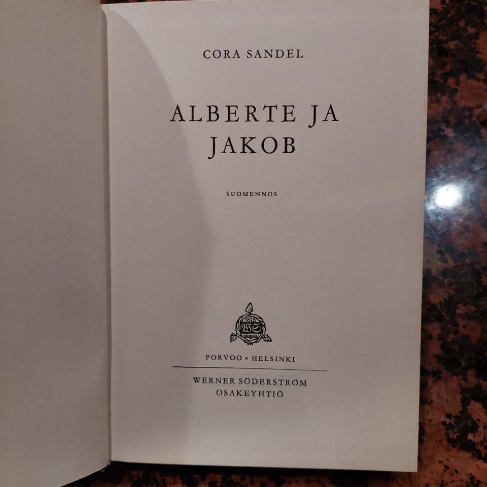 Cora Sandel: Alberte ja Jakob WSOY 1956