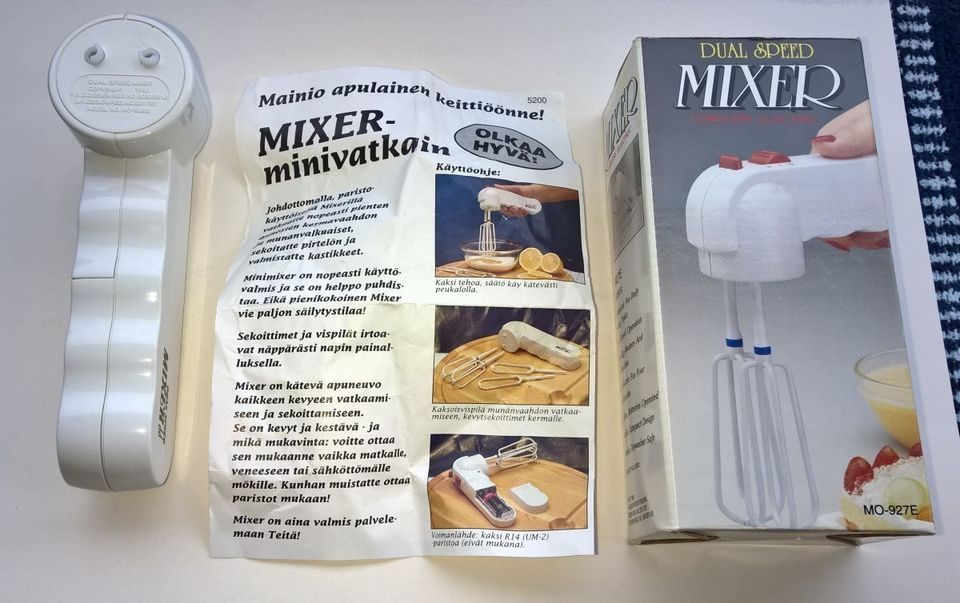 Minivatkain mixer vispilä paristokäyttöinen