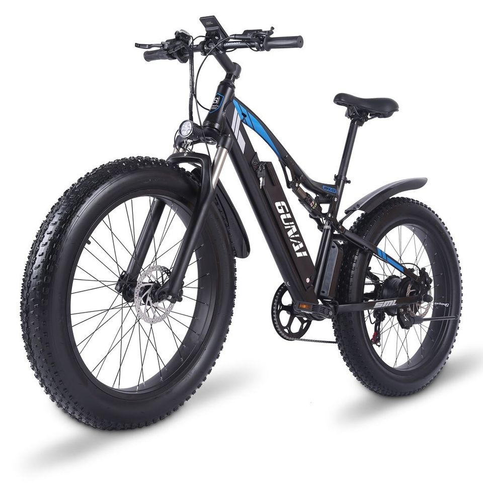 Sähkömaastopyörä fatbike täysjousitettu gunai mx03