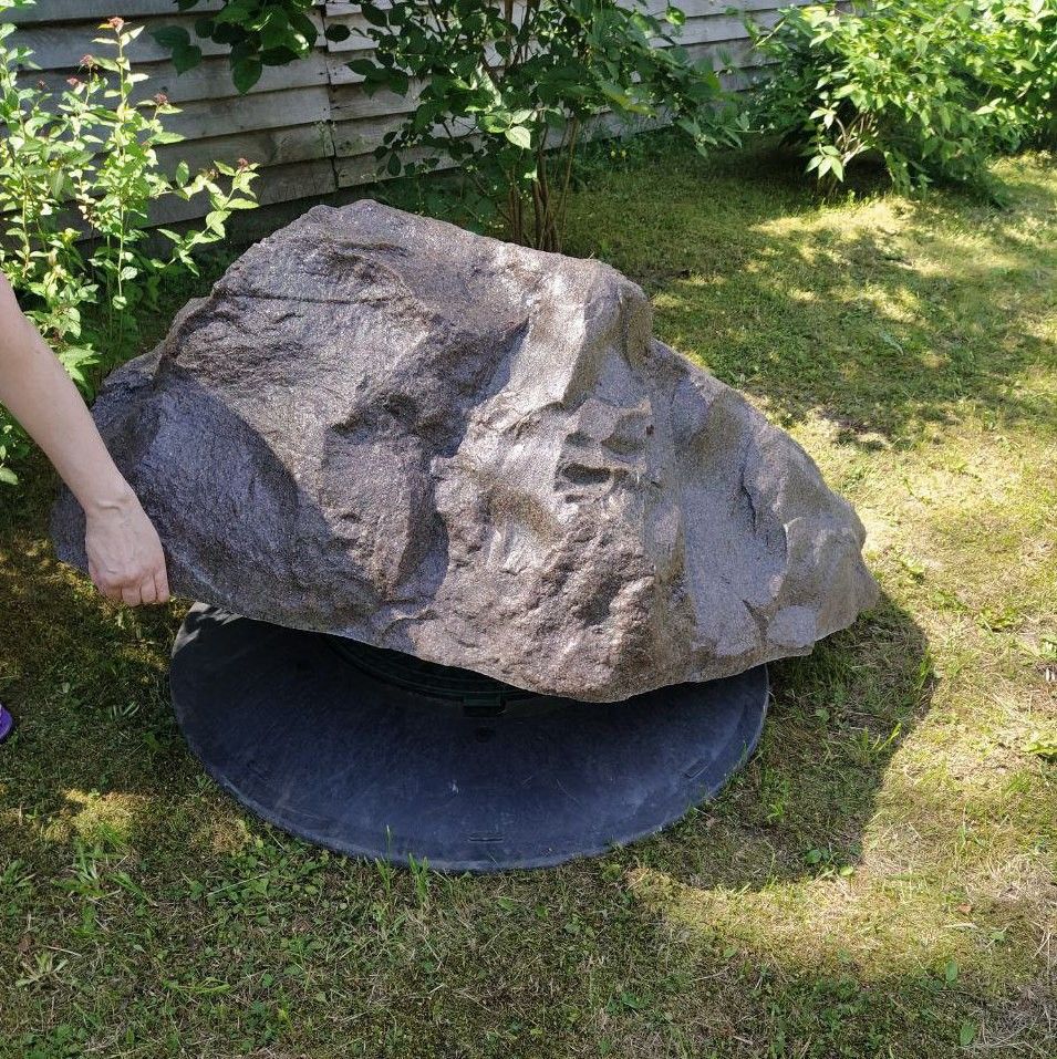Taidekivi Ø120cm Punainen graniitti