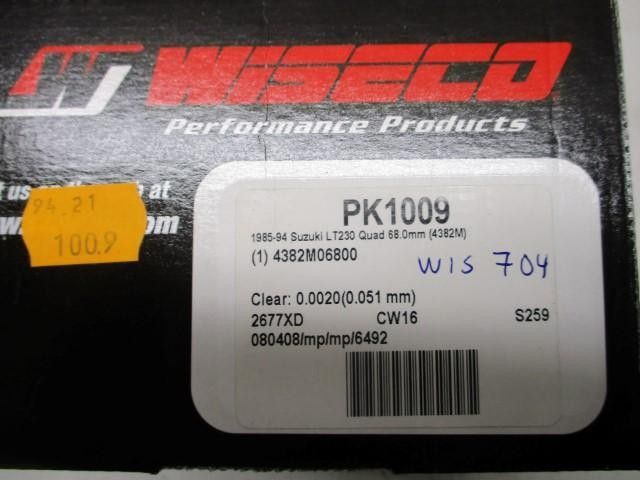 Wiseco pk1009 piston kit 68mm suzuki lt230 85-94