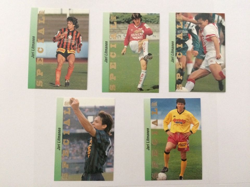 Jari Litmanen keräilykortti 5 kpl SunSet Fb Cards