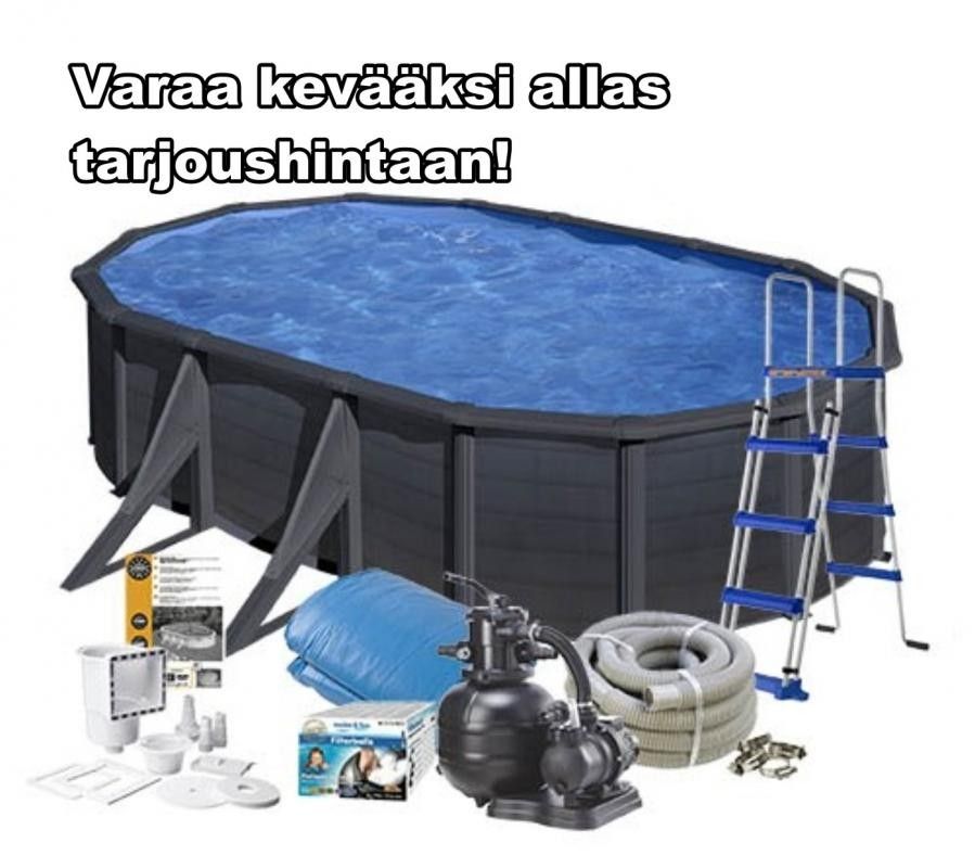 Uima-allas teräskehä 5x3m