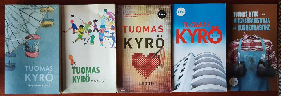 5 kpl Tuomas Kyrö kirjoja