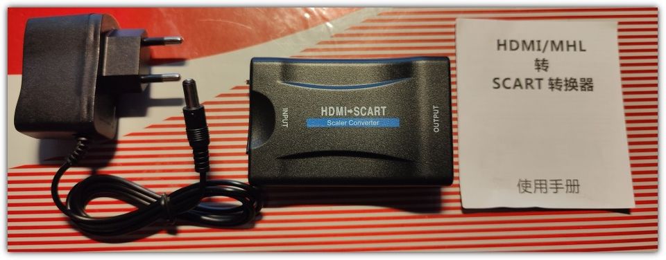HDMI - SCART -muunnin + virtalähde