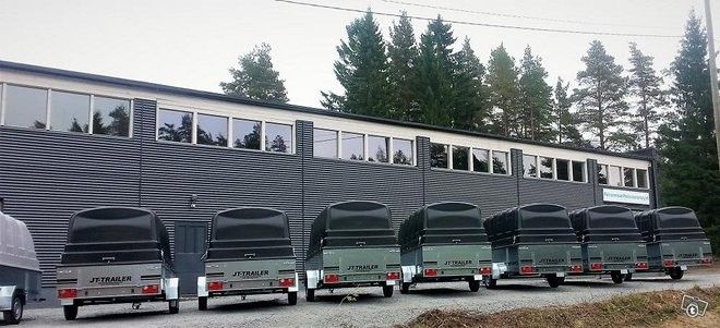 350x150cm JT-Trailer peräkärry kipillä ja kuomulla