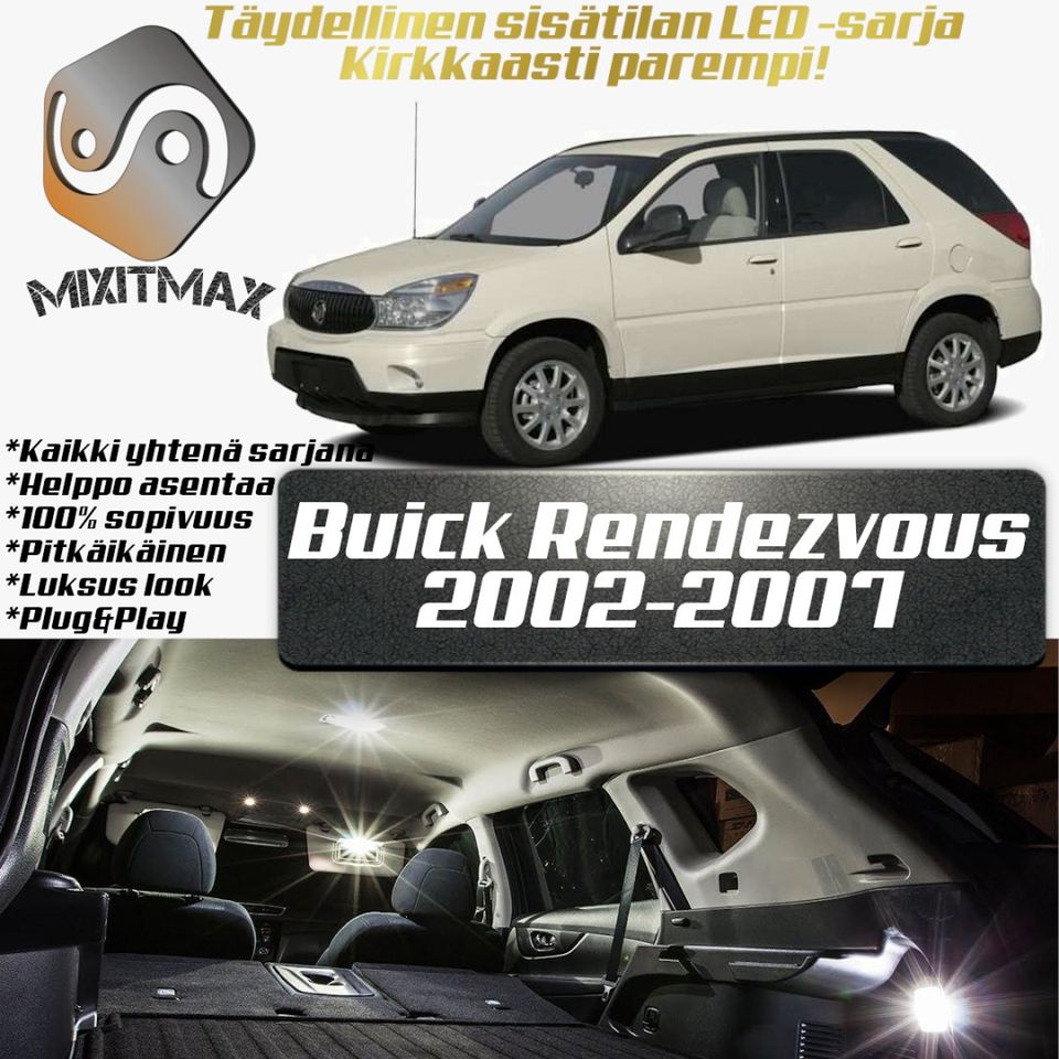 Buick Rendezvous Sisätilan LED -muutossarja 6000K