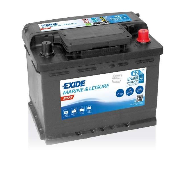 Exide Start EN600 62Ah/540A akku P245xL175xK190 90