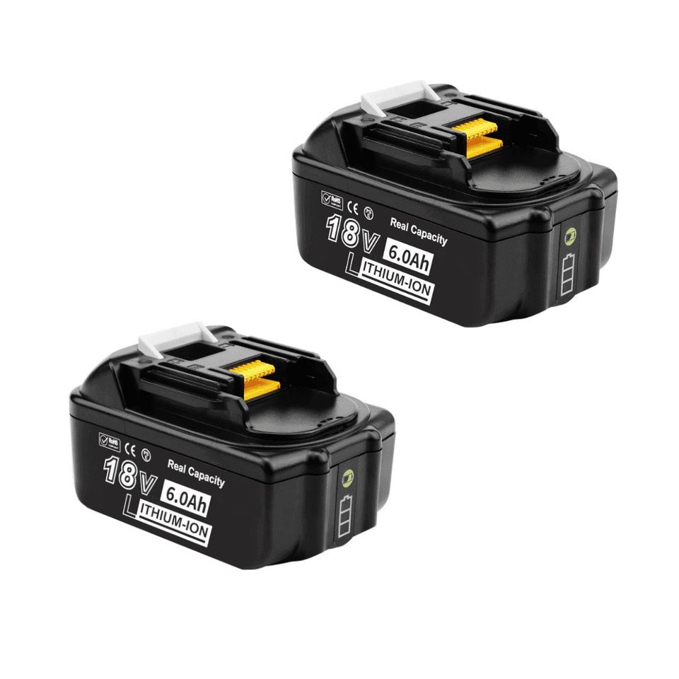 Tarvikeakku 18v 6ah 2-pack, real capacity