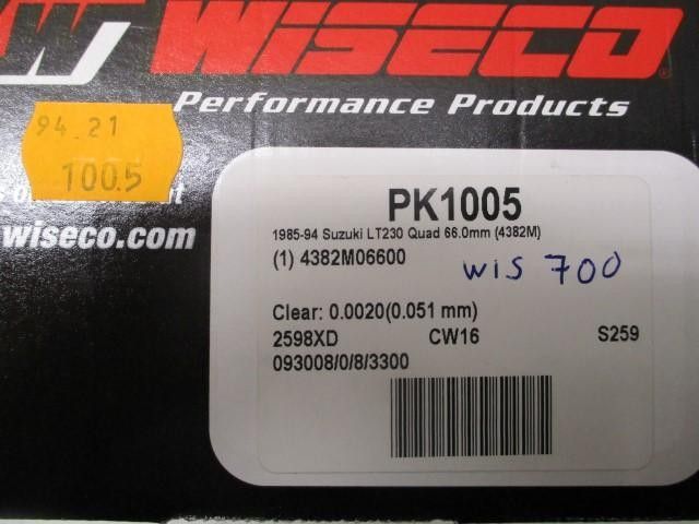WISECO PK1005 Mäntsarja 66MM SUZUKI LT230 85-94