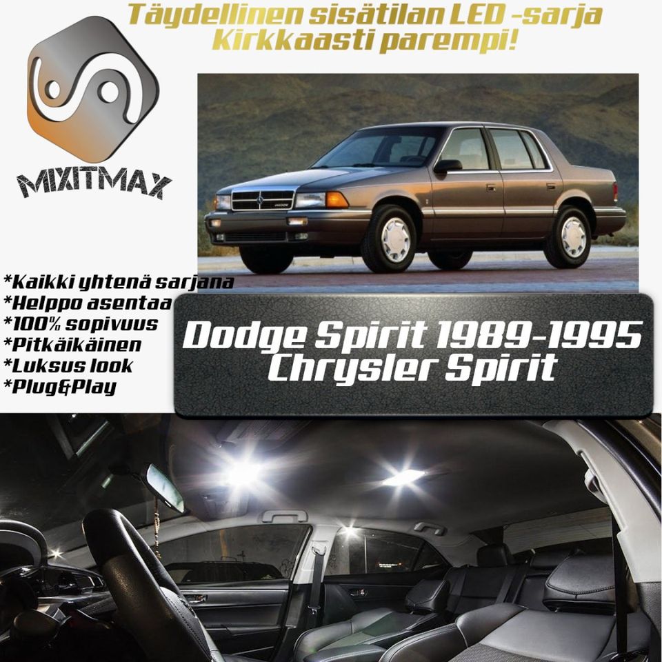 Dodge Spirit Sisätilan LED -muutossarja 6000K