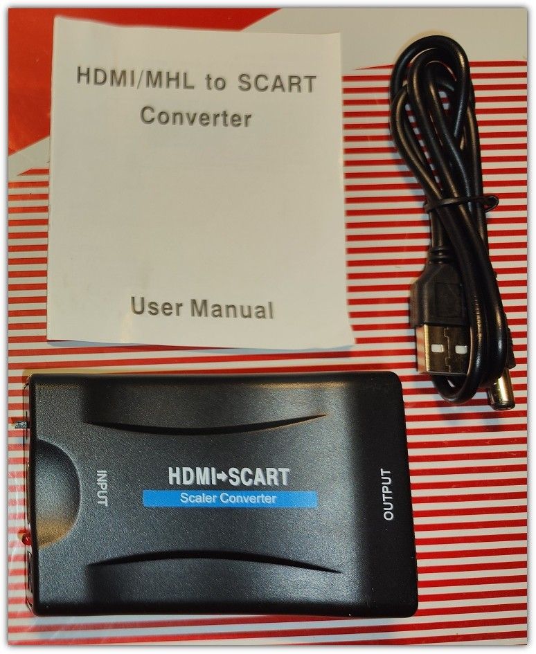 HDMI - SCART -muunnin + USB-kaapeli