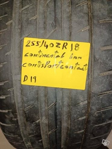 Kesärenkaat 255/40R18 continental Q67