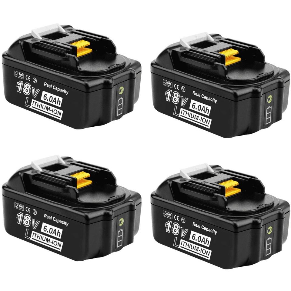 Makita tarvikeakku 18v 6ah 4-pack, real capacity