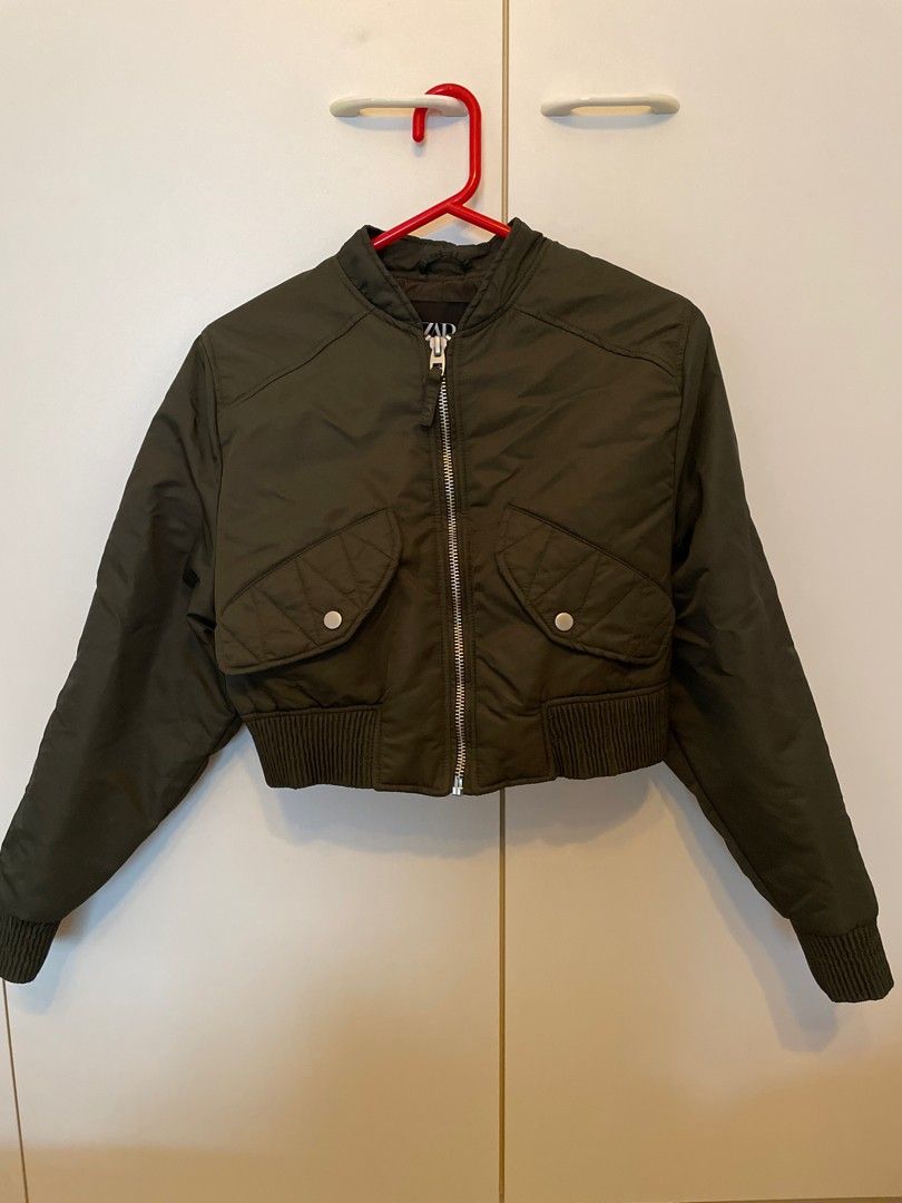 Zara cropped bomber Jacket